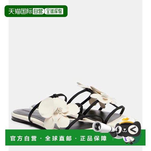 1h可退 香港直邮潮奢 ZIMMERMANN 女士 兰色皮质凉鞋 colorful花