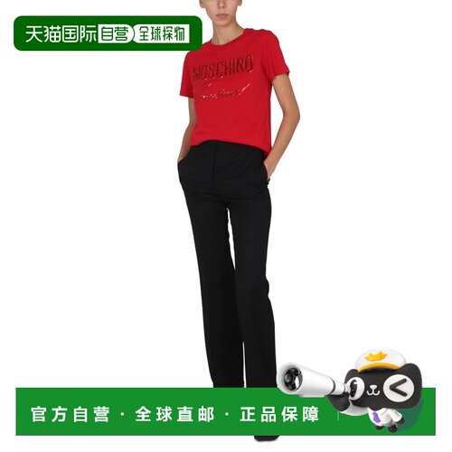 香港直邮MOSCHINO 女士正装裤 031154200555 AW2022 黑色 WOOL GR