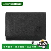 三折钱包 日本直邮Christian 带零钱 黑色 Groovy Louboutin 男士