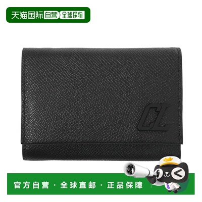 日本直邮Christian Louboutin 男士黑色 Groovy 三折钱包 带零钱