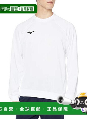 【日本直邮】美津浓Mizuno长袖圆领T恤 标准款32MC0175白色XL