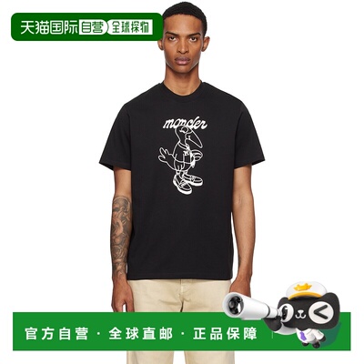 香港直邮Moncler 盟可睐 男士 黑色 Archivio Creativo T 恤 K209