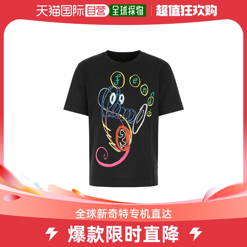 香港直邮FENDI男士T恤 FY0936AH15F0QA1