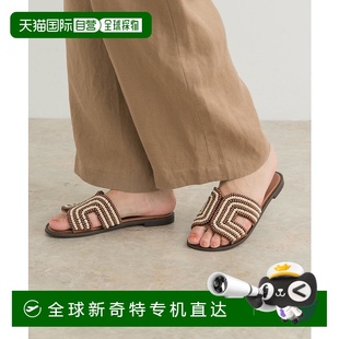DOORS 1h可退 RESEARCH 女士串珠刺繡平底涼鞋 日本直郵URBAN DRA