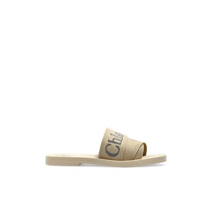 SS2025 CHC25S188QT2YC 淺棕色 Slides logo CHLOé with 女士拖鞋