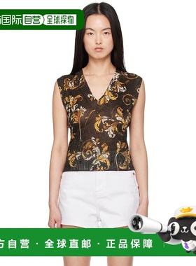 1h可退 香港直邮潮奢 Versace Jeans 范思哲 女士 黑色 Outline B