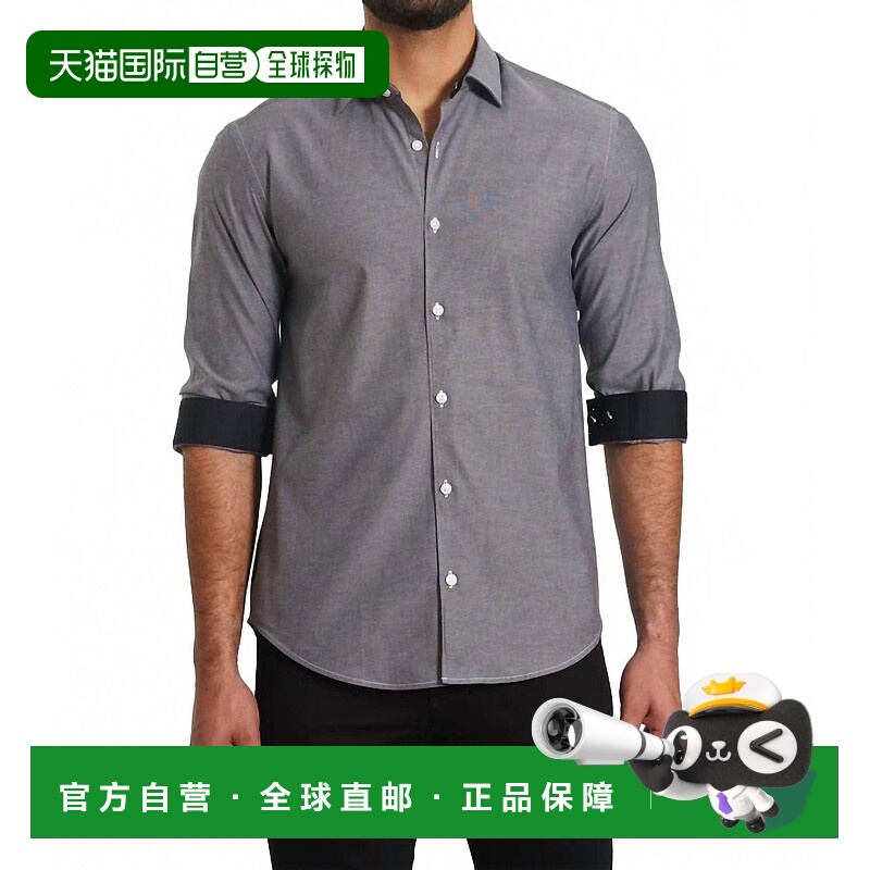 自营jared langLong Sleeve Shirt In Grey - grey 美国奥莱直发