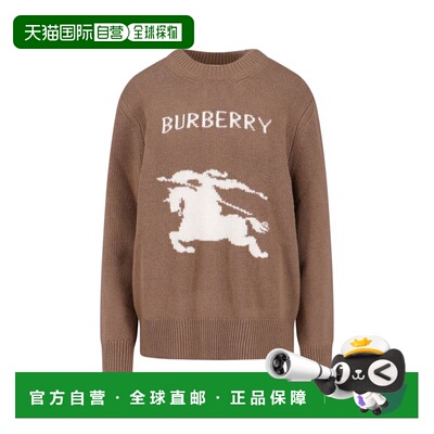 1h可退 香港直邮潮奢 Burberry 巴宝莉 女士 標誌圓領套頭衫 8115