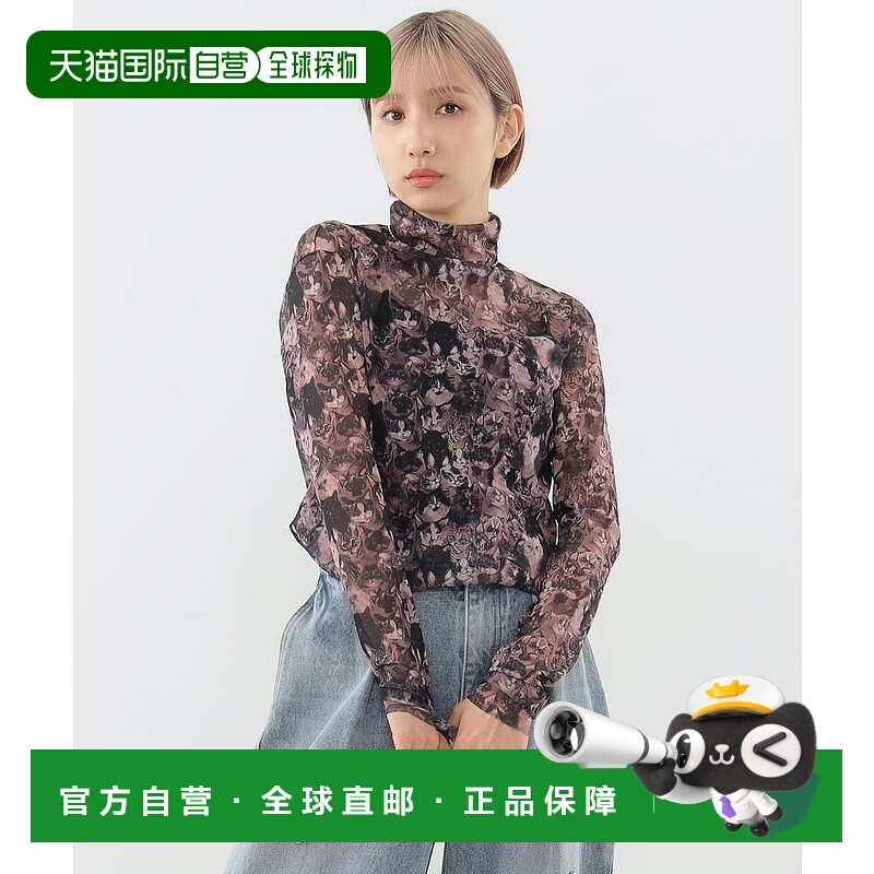 1h可退 日本直邮mmts × unoa 女士猫咪图案透视上衣 16140030089