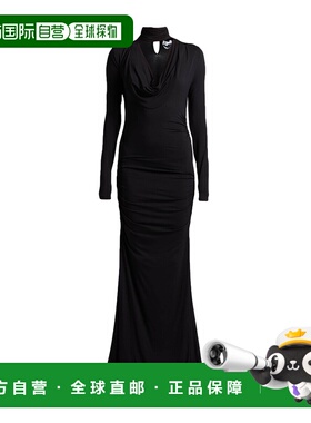 1h可退 香港直邮Blumarine 蓝色情人 女士 长款连衣裙 black黑色