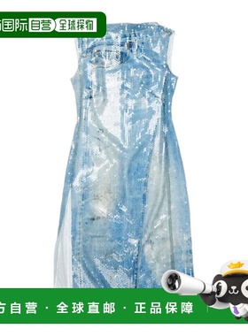 香港直邮Acne Studios 亮片连衣裙 A20779牛仔印花