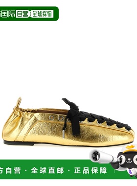 香港直邮Ganni 系带芭蕾平底鞋 B1020041一脚蹬