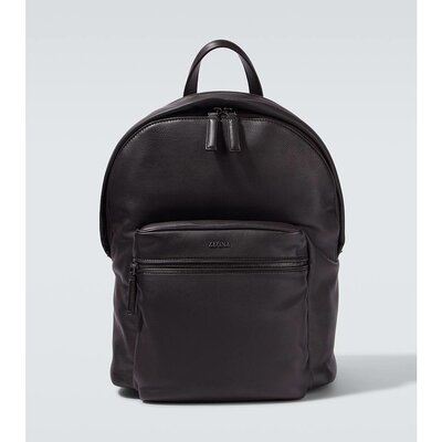 Zegna 杰尼亚 男士 Secondskin Hoodie 皮革背包 004093