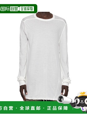 香港直邮RICK OWENS 男士T恤 RU02E1266UC11 AW2025 白色 长袖T恤