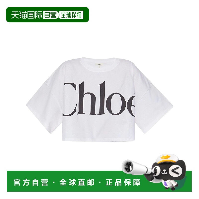 香港直邮CHLOÉ 女士T恤 24AJH09183101 AW2025 白色 White T-Shir