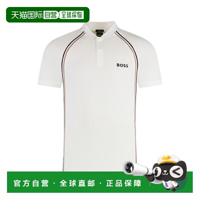 香港直邮BOSS 男士POLO衫 50538122100 SS2025 白色 Technical fa