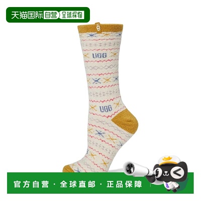 香港直邮Ugg 女士 Leslie Crew 图形袜子  舒适时尚