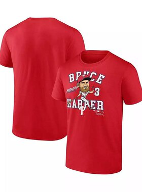 Fanatics|男士 Bryce Harper 红色费城费城人队家乡漫画 T 恤