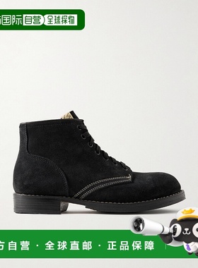 香港直邮Visvim 维斯维木 男士 Brigadier-Folk 皮革边绒面革靴子