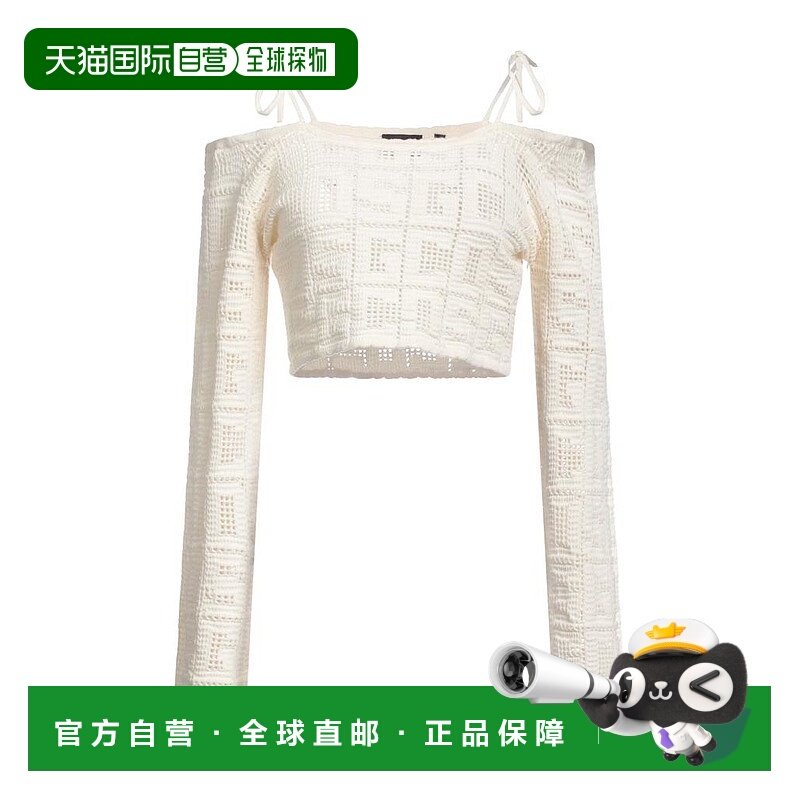 1h可退 【美国直邮】GCDS 女士毛衣 50 棉 50 腈纶 深领口 长袖