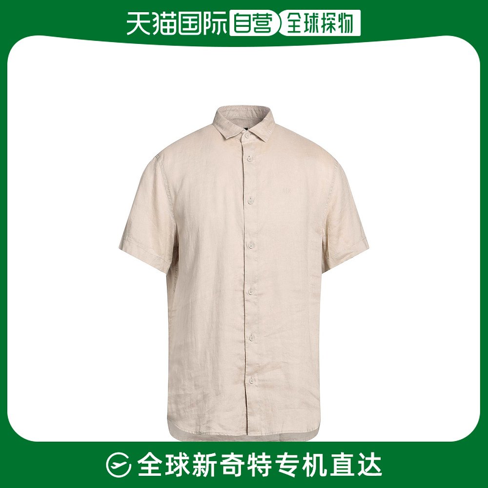 香港直邮潮奢 Armani Exchange 男士亚麻衬衫