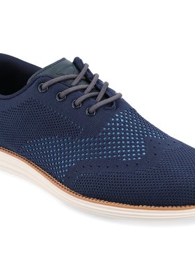 【美国奥莱】直发 Vance Co. 男士 Ezra 宽幅针织正装鞋 - 蓝色