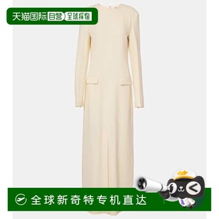 香港直邮TOTÊME crêpe 1h可退 女士 beige米色 口袋长款 连衣裙