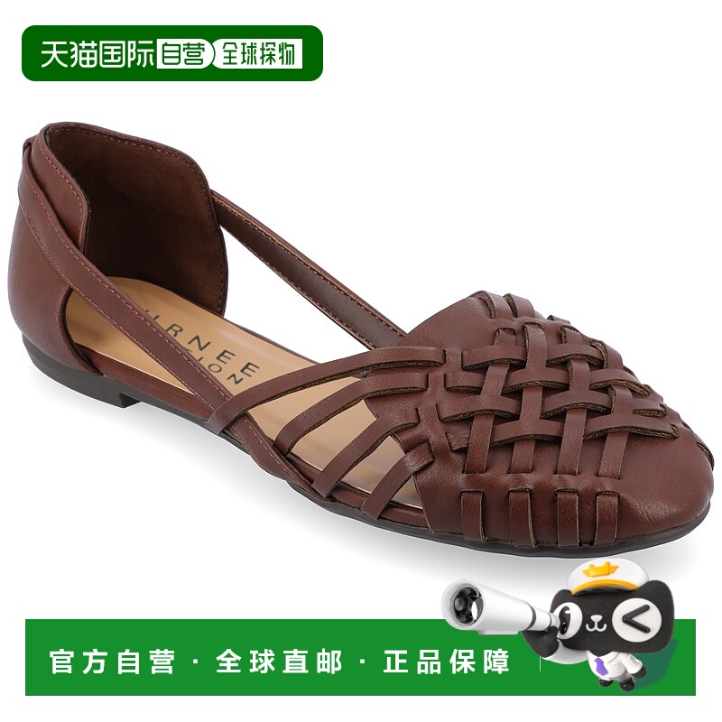 自营 Journee Collection 女式 Ekko 平底鞋 - 棕色 美国奥莱直发