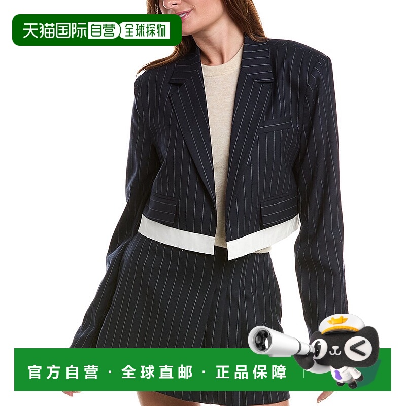 自营 Nicholas Delice 羊毛混纺夹克 - 海军蓝 美国直发奥莱长袖