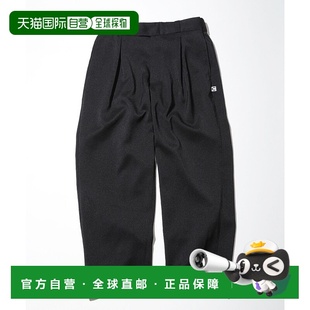 直筒裤 1043390900026休闲裤 休闲1褶直筒长裤 日本直邮CAHLUMN男士