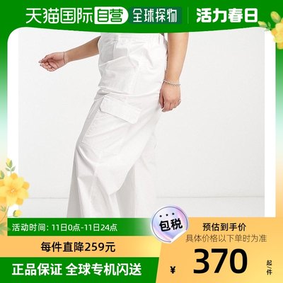 香港直邮潮奢 cotton:on 女士Curve 棉质工装裤子(黑色)