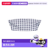 香港直邮Self Portrait 女士 1h可退 方格棉布抹胸上衣 PF25036TC