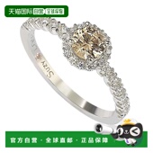 Suzy Levian 纯银立方氧化锆小巧棕色新娘戒指 自营 棕色 美国