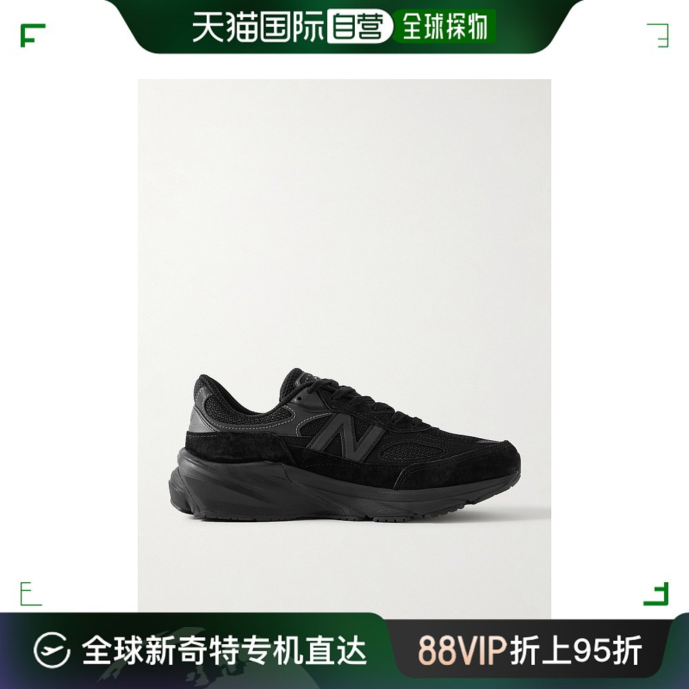 香港直邮潮奢 New Balance男士 990 V6皮革边绒面革网纱运动鞋