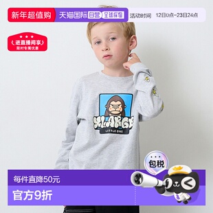 日本直邮XLARGE KIDS 趣味大猩猩和涂鸦夜光印花长袖T恤