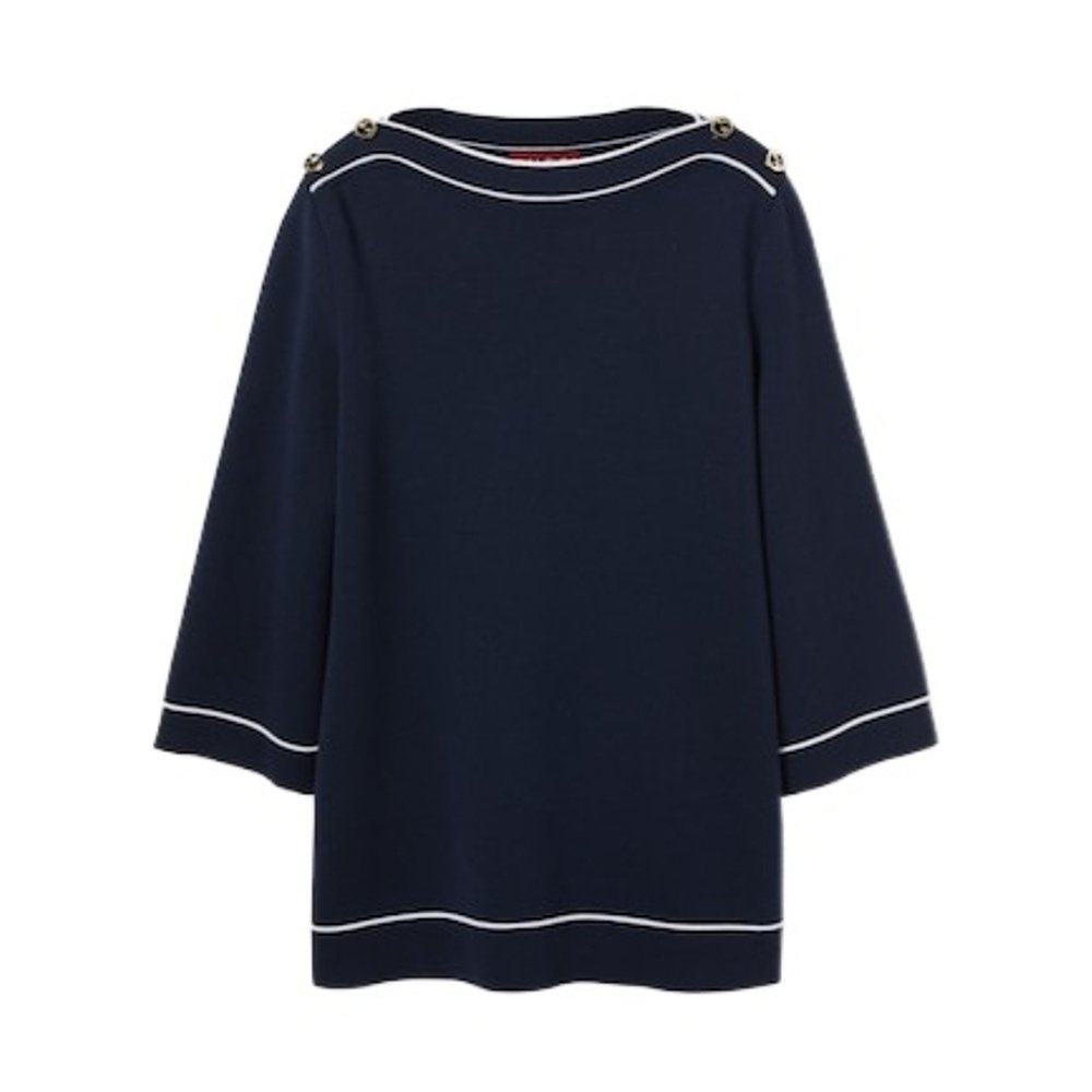 GUCCI 女士卫衣 813812XKEHH4137 SS2025 黑色 一字领针织衫