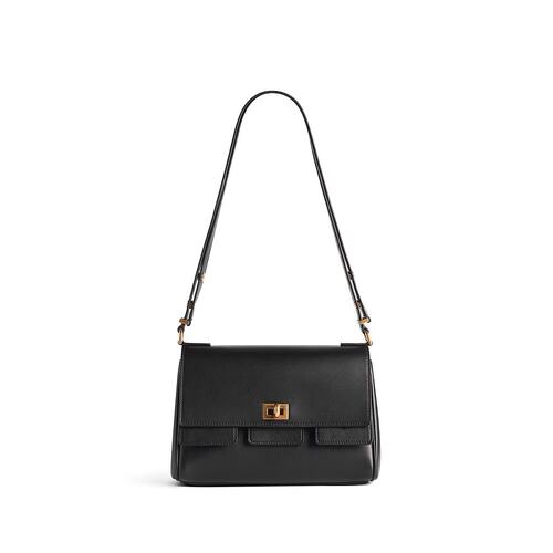 BALENCIAGA 女士单肩包 8337712ABAV1000 AW2025 黑色