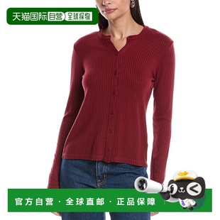 美国奥莱直发针织衫 自营Bella 红色 开衫 Dahl修身