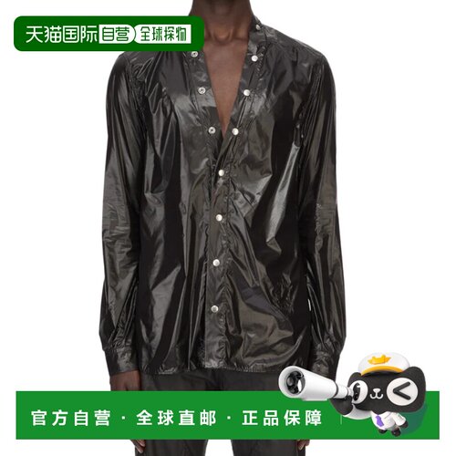 香港直邮RICK OWENS 男士衬衫 DU01F4287CVS09 SS2026 黑色