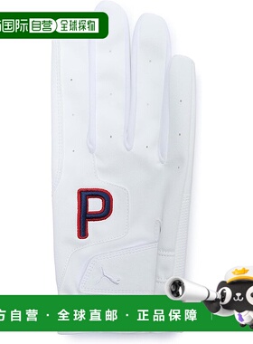 【日本直邮】彪马高尔夫手套 P 手套 右手 42019 亮白/暗青色