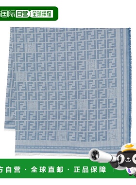 香港直邮FENDI 女士围巾 FXT069AUM1F0RU7 SS2025 蓝色