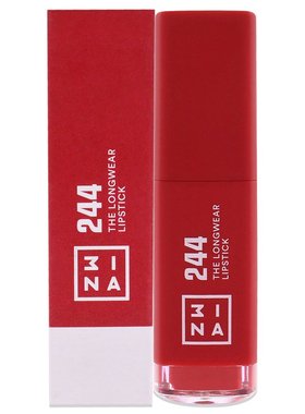 3INA长效持久唇膏 - 244 红色 唇彩女士6ml