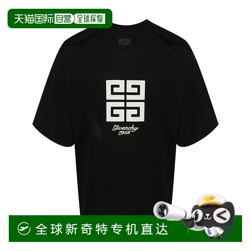 1h可退 香港直郵GIVENCHY 男士T恤 BM712H3YMV001 AW2024 黑色