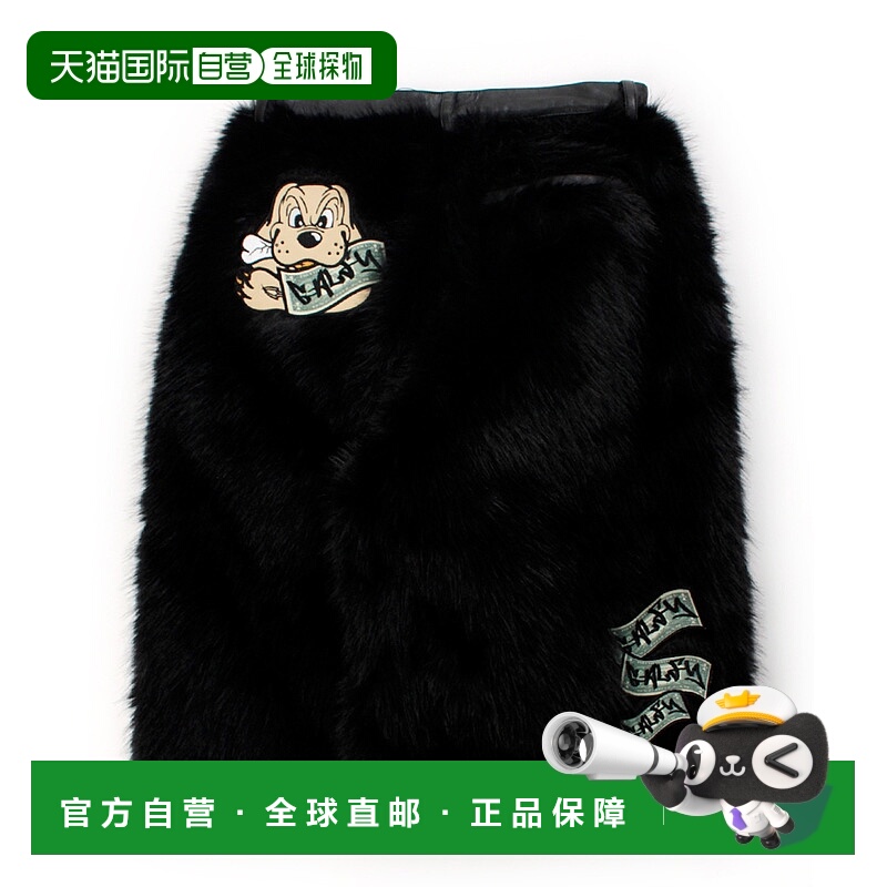 1h可退 日本直邮GALFY男女同款仿毛绒短裤 复古街头设计 绗缝logo