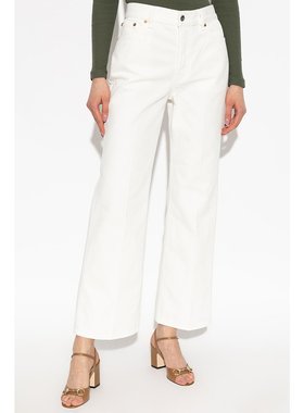 GUCCI 女士休闲裤 817989XDC8W9000 CO 白色 Pants with logo