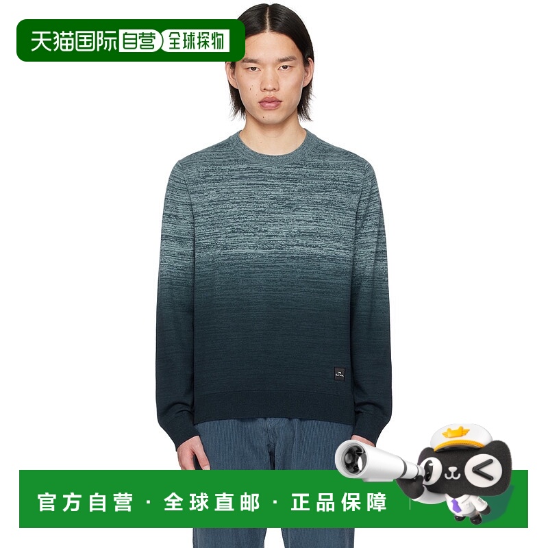 香港直邮Paul Smith 保罗 史密斯 男士 蓝色圆领针织衫 M2R582YM2