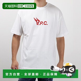 日本直邮APC 徽标 T 恤棉质徽标 T 恤短袖圆领男式 COEIOH26294
