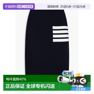 女士 香港直邮Thom 布朗 Browne 条纹华尔夫针织羊毛混纺铅 汤姆
