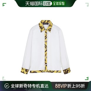 范思哲 香港直邮潮奢 Versace 衬衫 童装 男童徽标长袖