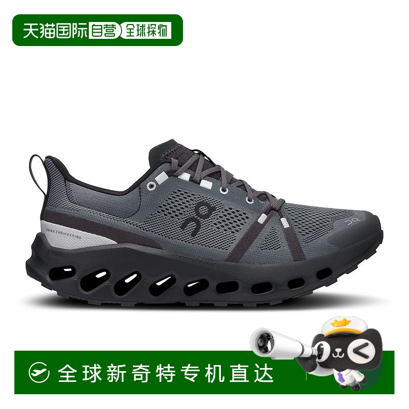 欧洲直邮On昂跑 Cloudsurfer系列男士曜石黑/黑色再生聚酯纤维log